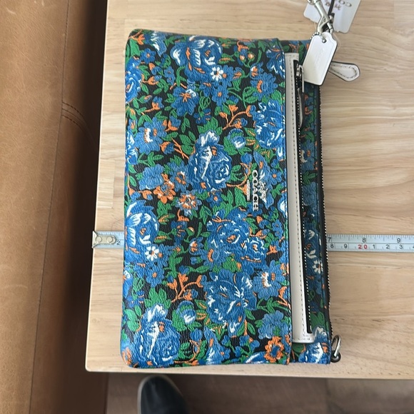 Coach Lyla Rose Blue Floral Clutch Wristlet